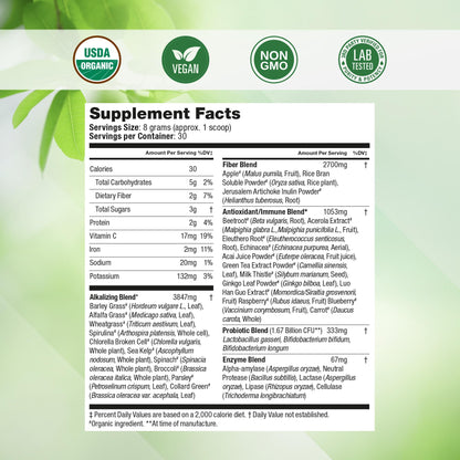 Super Greens Daily Greens Superfood Powder - Certified USDA Organic Green Powder Nested NaturalsBuy Supplements Australia