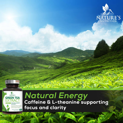 Green Tea Extract Capsules 1000mg 98% Standardized EGCG - 3X Strength for Natural Nature's NutritionBuy Supplements Australia