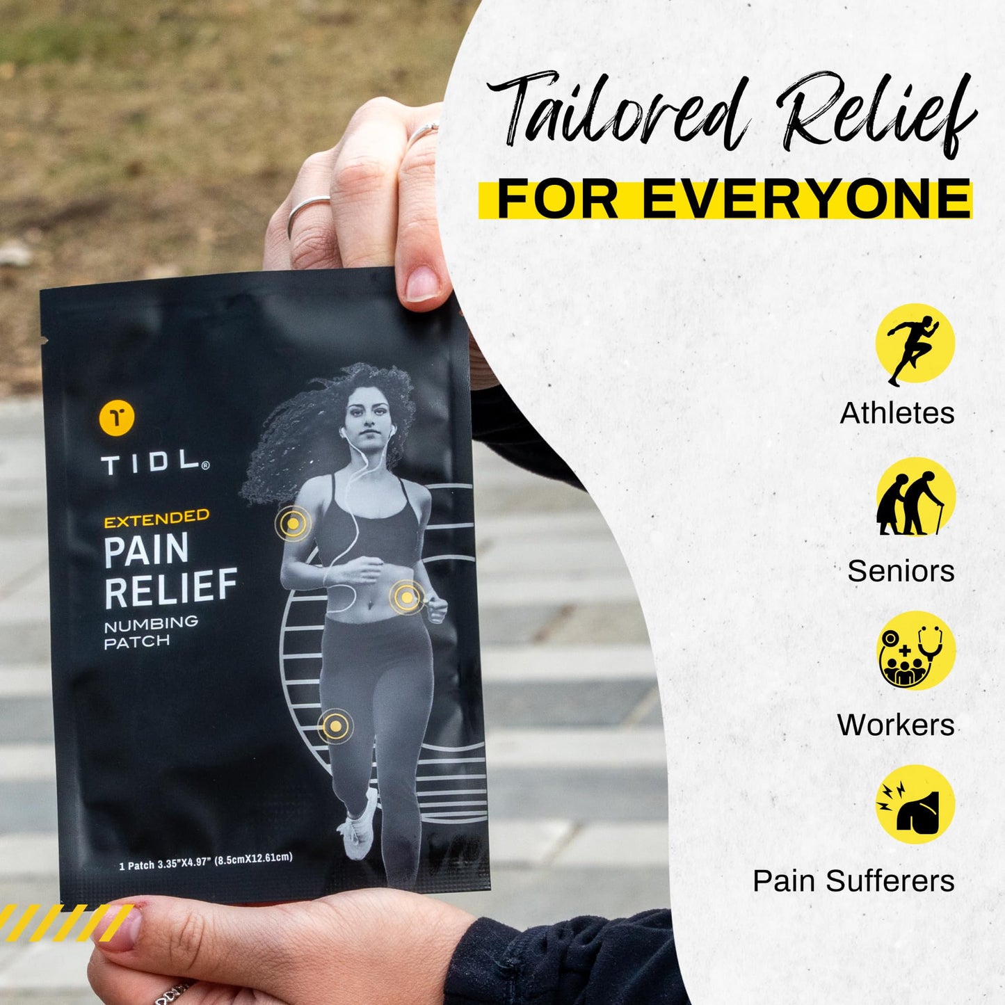 TIDL Recovery Patches, 20 Count, Maximum Strength for Targeted Back Pain, Joint & Muscle Pain Relief, Immediate Numbing & Soothing, Non-Stick Adhesive for Easy Application & Removal TIDLBuy Supplements Australia