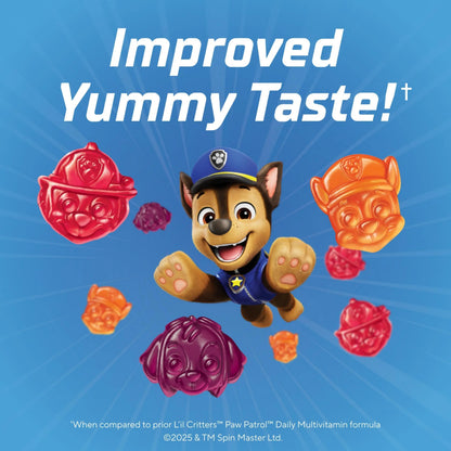 L’il Critters Paw Patrol Gummy Vites Daily Gummy Multivitamin for Kids, Vitamin C, D3 for Immune Support Cherry, Orange Lil CrittersBuy Supplements Australia