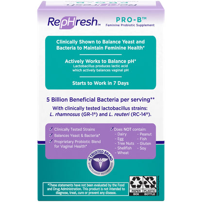RepHresh Pro-B Probiotic Feminine Supplement RephreshBuy Supplements Australia