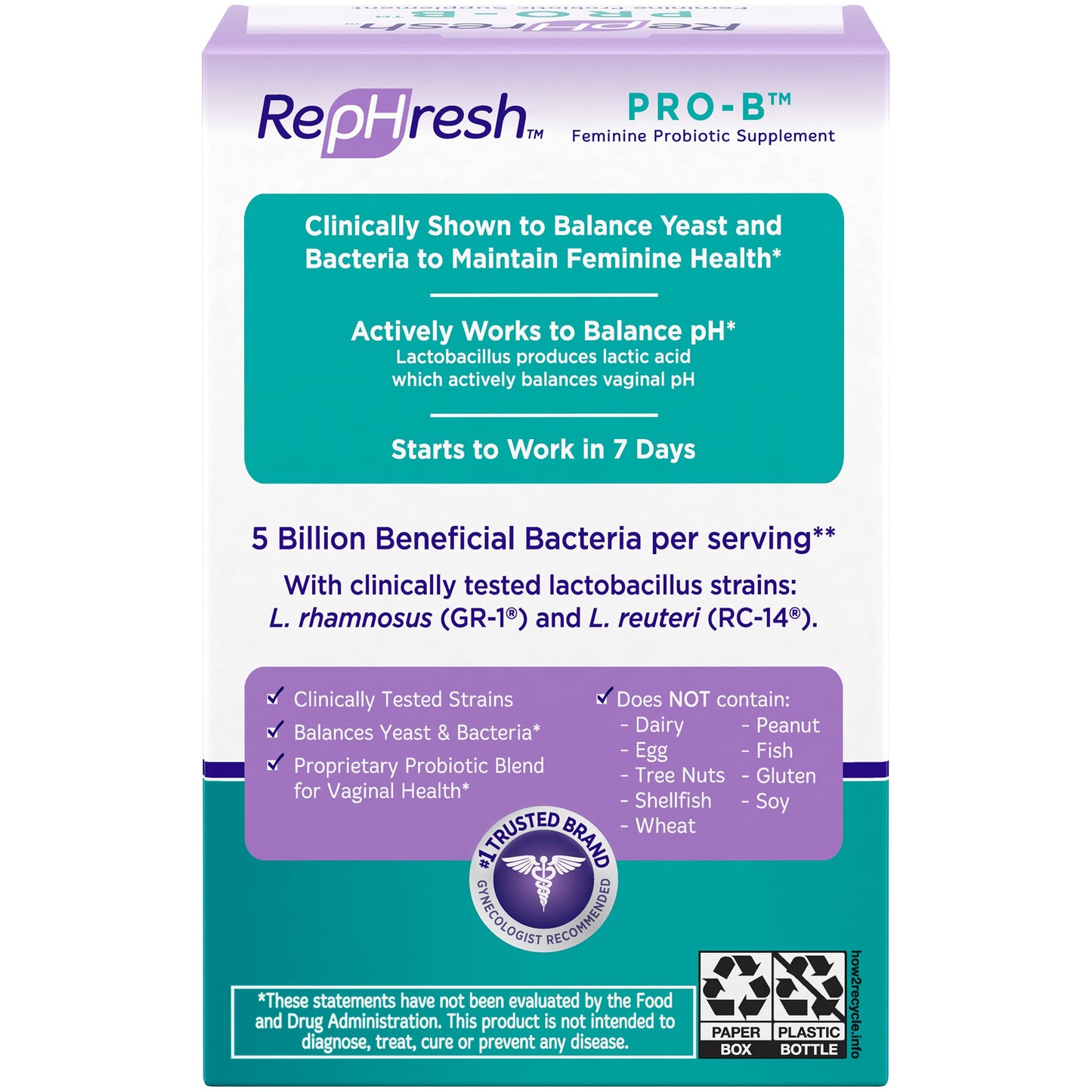 RepHresh Pro-B Probiotic Feminine Supplement RephreshBuy Supplements Australia