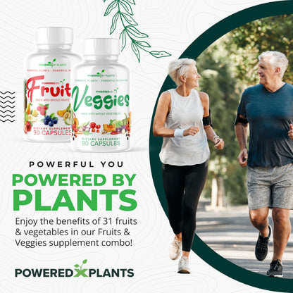 Daily Fruits and Veggies Supplement - 180 Capsules for 30 Days, Non GMO & Gluten Free Superfood with Natural Vitamins - Powered by Plants, 2-Pack POWERED X PLANTSBuy Supplements Australia