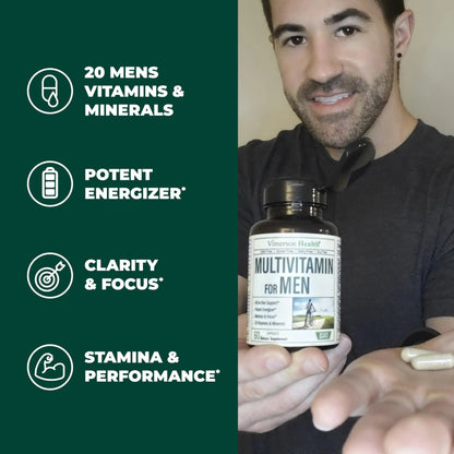 Vimerson Health Multivitamin for Men & Tongkat Ali for Men with Horny Goat Weed, Maca Root Powder, Tribulus Terrestris, Saw Palmetto Extract Vimerson Health
