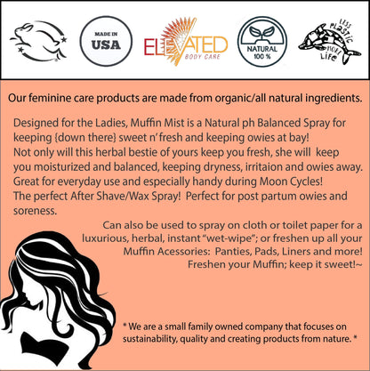 ELEVATED Muffin Mist – Organic Natural Feminine Spray| 5 Scents | Yoni Oil | Vegan | Herbal Infused Oil TaylorsBuy Supplements Australia