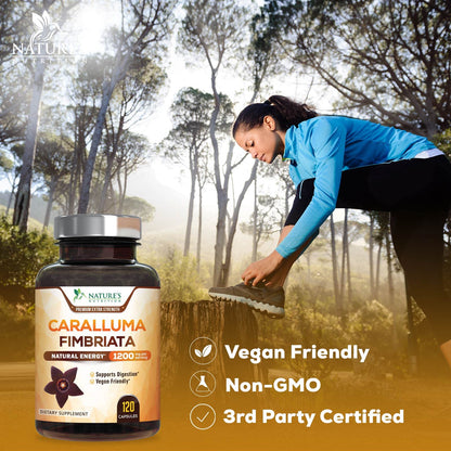 Pure Caralluma Fimbriata Extract Highly Concentrated 1200mg - Natural Endurance Support Nature's NutritionBuy Supplements Australia