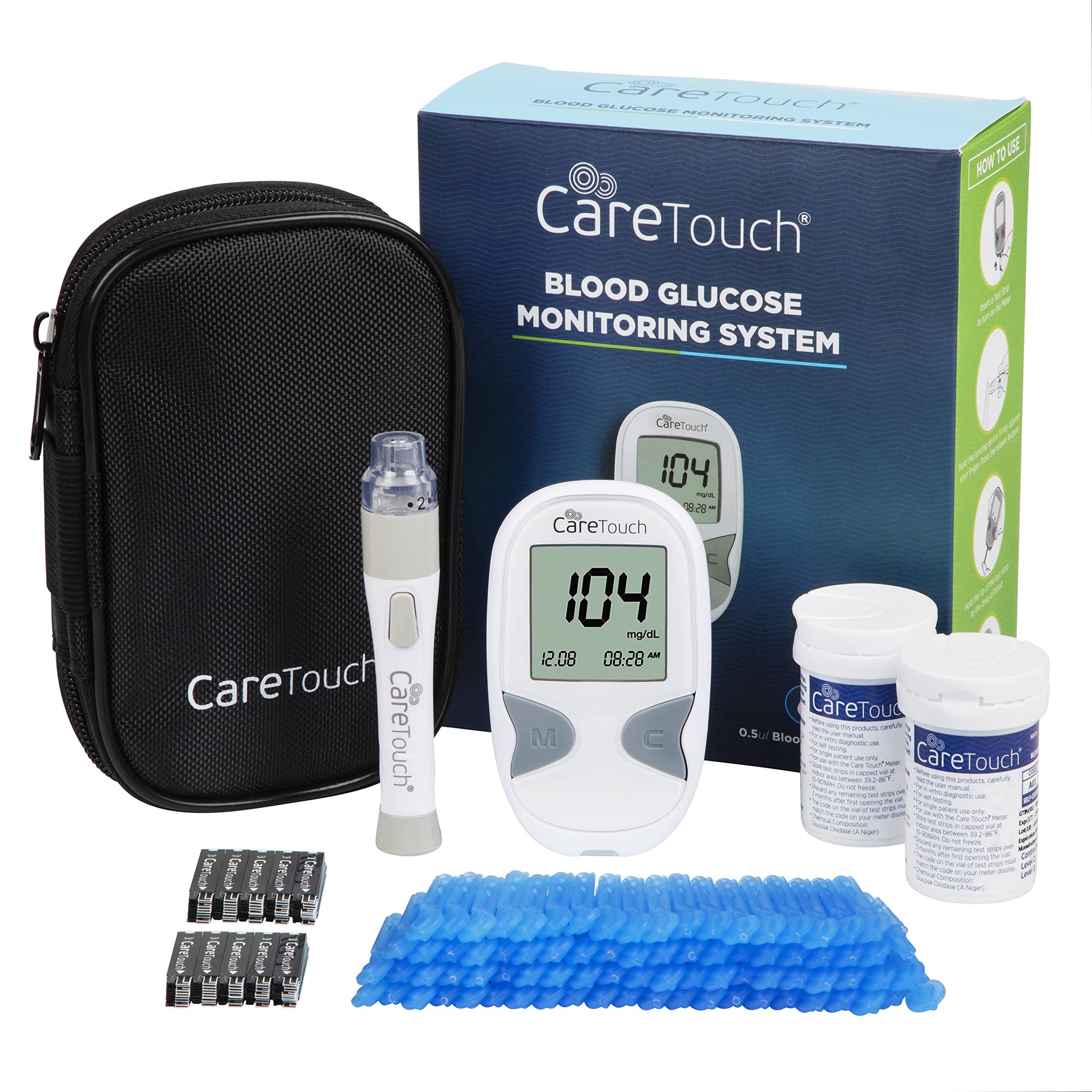 Care Touch Blood Glucose Meter Kit - Diabetes Testing Kit with Glucometer Care TouchBuy Supplements Australia