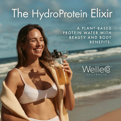 WelleCo HydroProtein Elixir, Potassium Electrolyte Powder with 15g Vegan Protein for Energy, Healthy Hair, Skin & Nails, Easy to Digest Powdered Electrolytes, Passionfruit, 9.5oz Jar WelleCoBuy Supplements Australia
