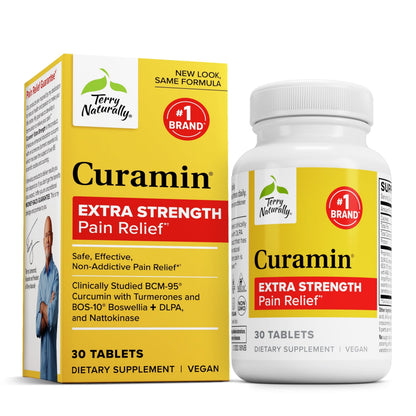 Terry Naturally Curamin Extra Strength - Curcumin & Boswellia Supplement for Healthy Circulation Support - Turmeric Supplement to Support Joints, Muscle Health & Endorphin Production - 30 Tablets Terry NaturallyBuy Supplements Australia