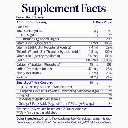 SugarBearPro Hair Vitamin Gummy 3 Month Supply Extra Strength Biotin 6000mcg, Growth for Men & Women, Vegan Vitamin B12 SugarBearHairBuy Supplements Australia