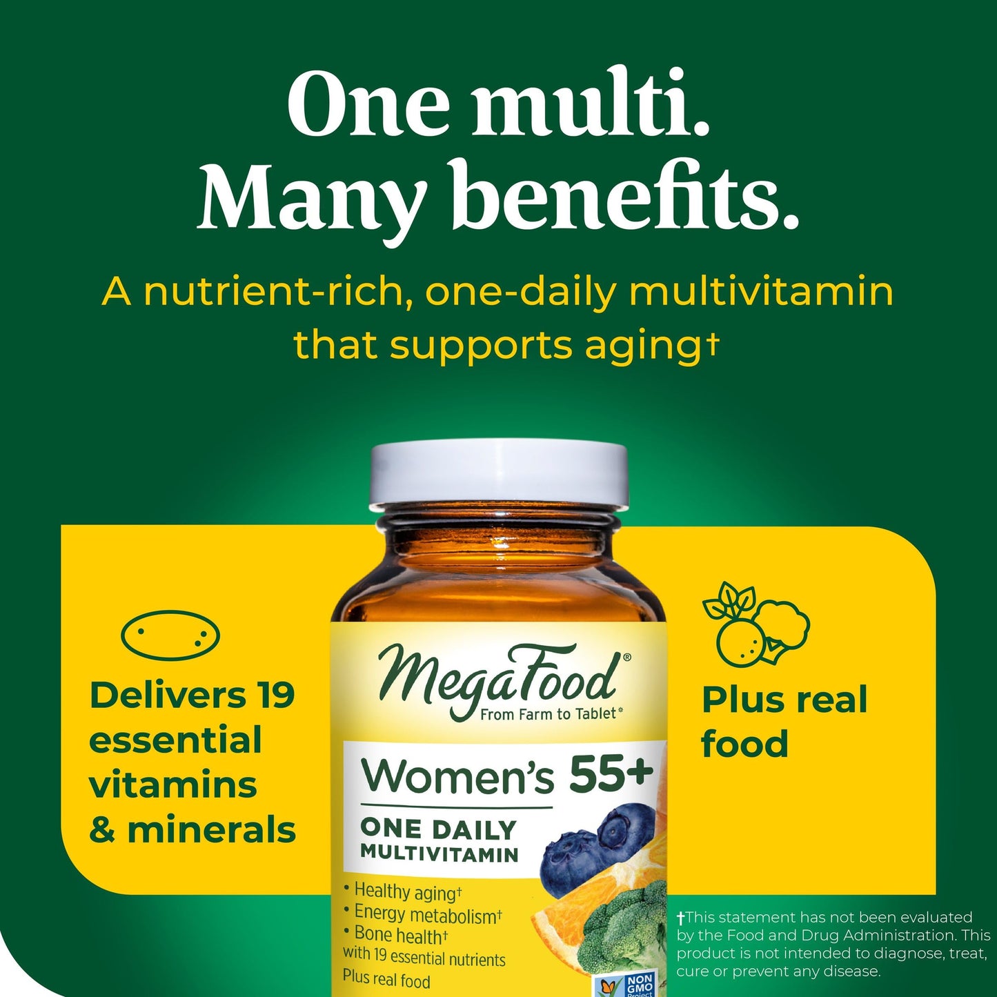 MegaFood Women's 55+ One Daily Multivitamin for Women with Vitamin A, Vitamin C MegaFoodBuy Supplements Australia