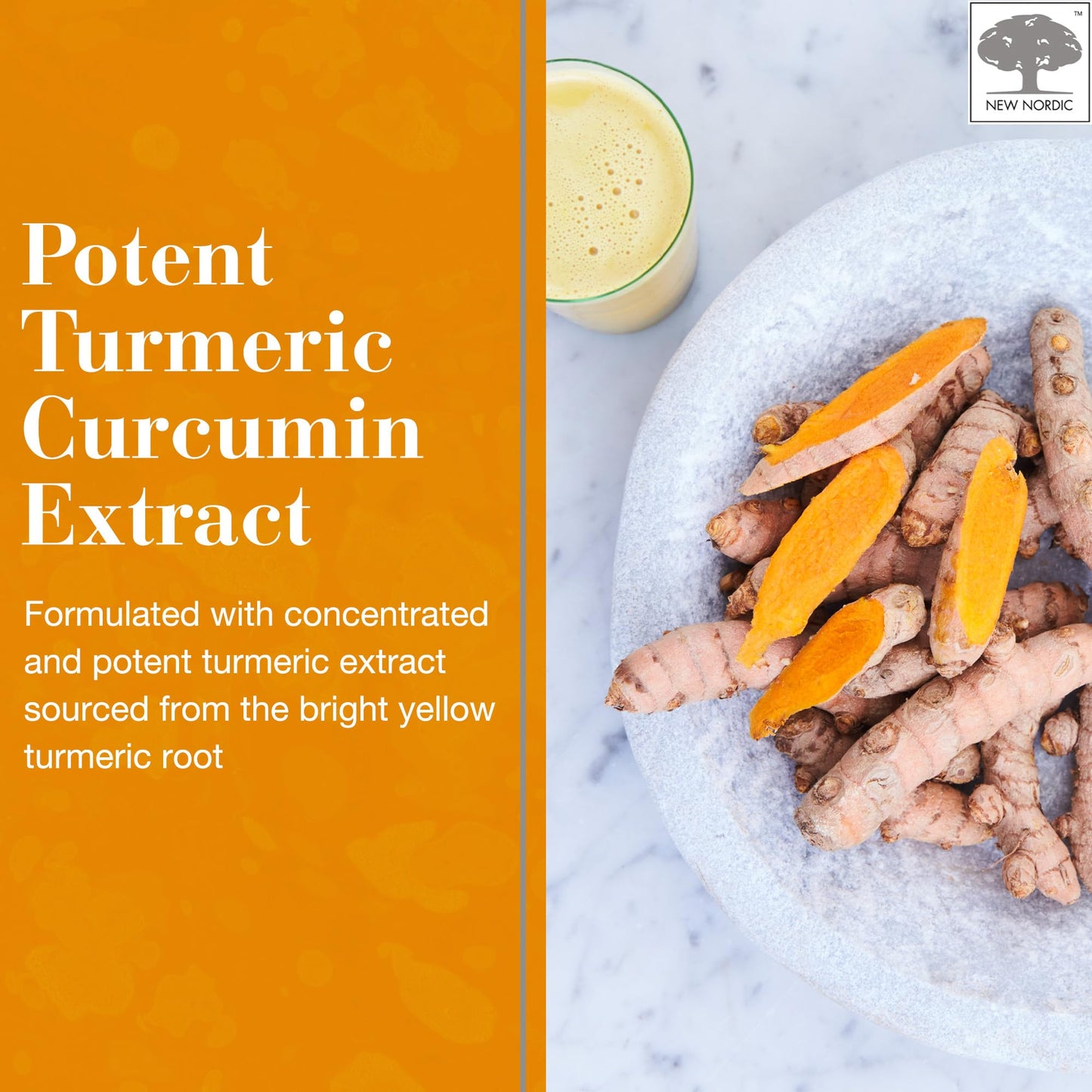 NEW NORDIC Turmeric Curcumin Gummies, Sugar Free, 300 mg Turmeric Supplement for Men and Women, Supports Normally Functioning Joints, Knees, Shoulders, Mango Orange, 60 Count NEW NORDICBuy Supplements Australia