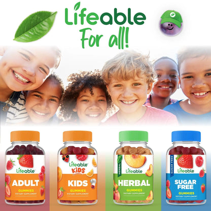 Lifeable Kids Multivitamin with Iron Gummies | Great Tasting Vitamins for Kids | Vegetarian Non-GMO Childrens Multivitamin | 90 Gummies LifeableBuy Supplements Australia