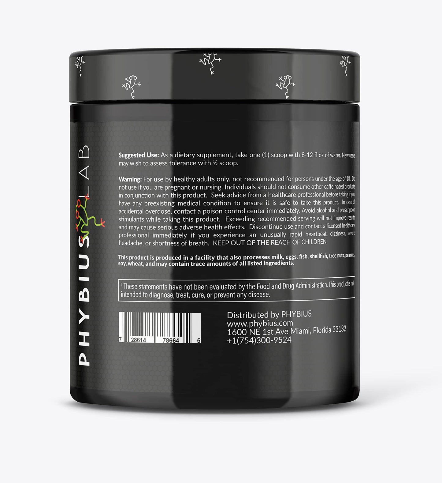 PHYBIUS Lab AM Pre-Workout (Sour Watermelon) Focus, Strength, Powder, 30 Servings
