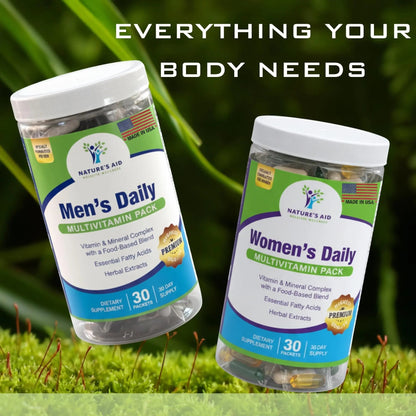 Nature’s Aid Women’s 7-30 Daily Multivitamin Packs for Energy, Focus & Performance Support | Natural Complete Vitamin Nature's Aid Holistic WellnessBuy Supplements Australia