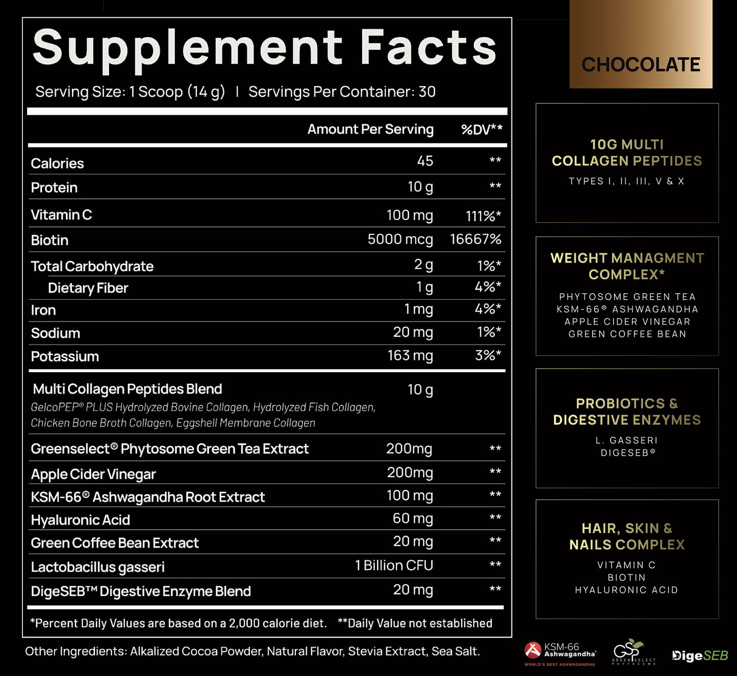 TERRA ELMNT Premium Chocolate Multi Collagen Powder for Women Weight Management TERRA ELMNTBuy Supplements Australia