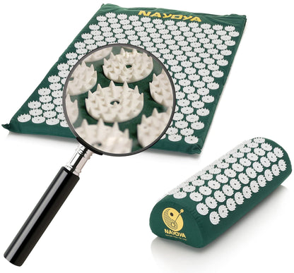 NAYOYA Neck and Back Pain Relief - Acupressure Mat and Neck Pillow Set - Relieves Stress and Sciatic Pain NAYOYABuy Supplements Australia