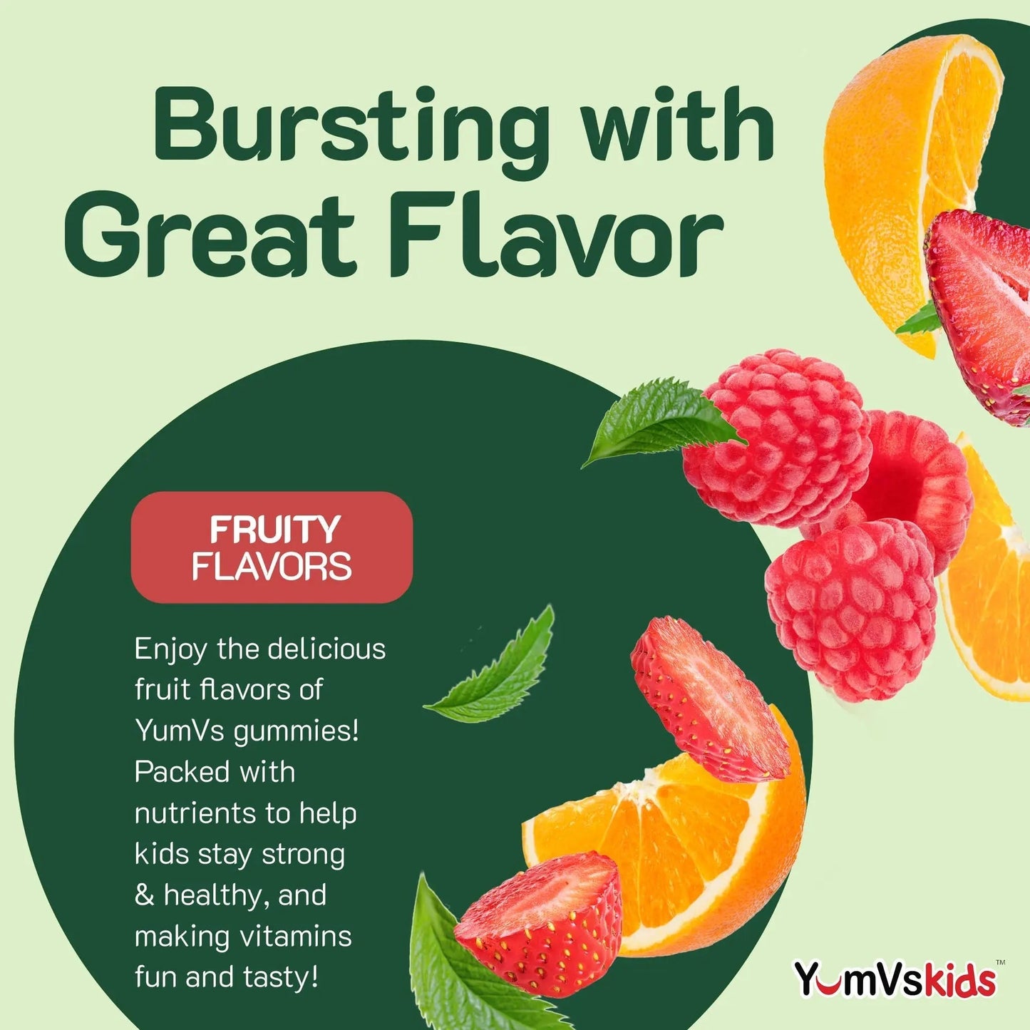 YumVs Kids Multivitamin Gummies - Fruit Flavored Chewable Children's Multivitamin - Kids Vitamins Multivitamin Gummy with 12 Minerals & Vitamins A C D3 E B6 B12 YUM-V'S
