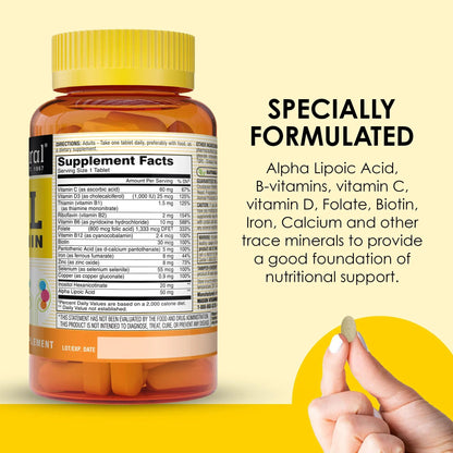 MASON NATURAL Renal Multivitamin, with ALA, Biotin, & B Vitamins for Daily Support,100 Caplets MASON NATURAL