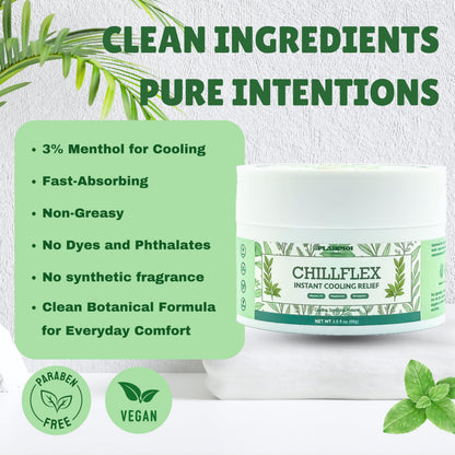 PLAIRMOI CHILLFLEX Pain Relief Gel for Muscle Aches, Joint Pain, Discomfort & Inflammation – Fast Acting, Cooling, Non-Greasy with 3% Menthol & Eucalyptus – 3.5 oz, 1-Pack PLAIRMOIBuy Supplements Australia
