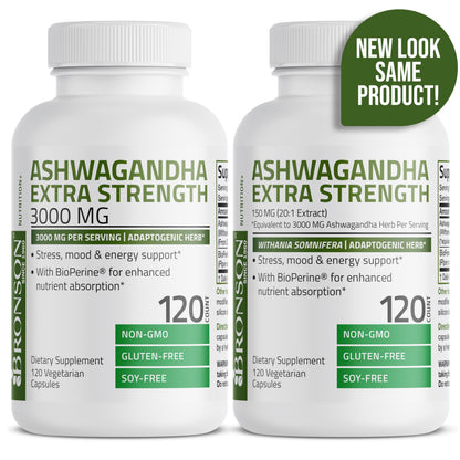 Bronson Ashwagandha Extra Strength Stress & Mood Support with BioPerine BronsonBuy Supplements Australia