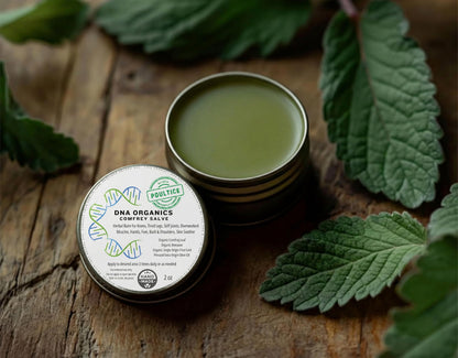 DNA Organics Comfrey Salve Ointment 2oz – Organic Herbal Salve for Bones, Muscles, Joints, Knees, Skin & Tattoo Care. Herbal Balm for Soothing Relief. Handcrafted, Slow-Infused, No Chemical Fillers Wild CastleBuy Supplements Australia