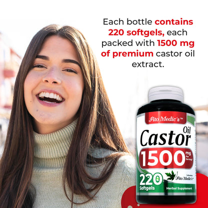 Lab | castor oil pills |220 softgels |1500 mg| castor oil capsules | castor oil capsules organic FITO MEDIC'SBuy Supplements Australia