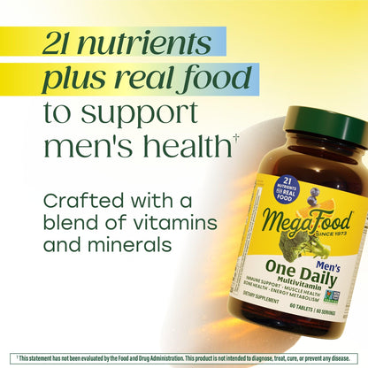 MegaFood One Daily Mens Multivitamins - Multivitamin for Men - Vitamin C, Vitamin D3 & Vitamin B12 - Muscle, Energy Metabolism & Immune Support MegaFoodBuy Supplements Australia