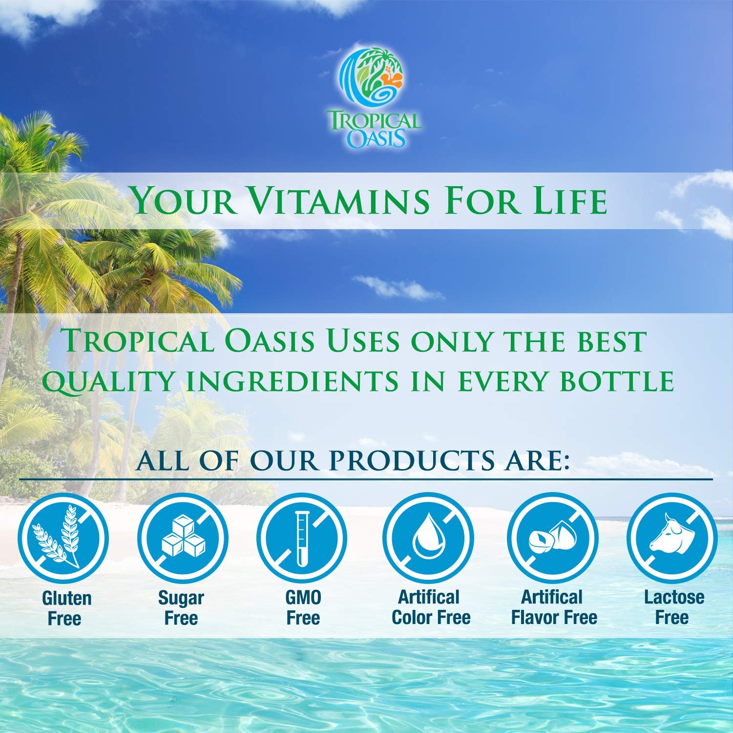 Tropical Oasis Mega Plus - Liquid Multivitamin and Mineral Supplement – Includes 85 Vitamins & Minerals, 20 Amino Acids + CoQ10, Grape Seed Extract & Organic Aloe Vera - 32oz, 32 Servings, 33460 Tropical OasisBuy Supplements Australia