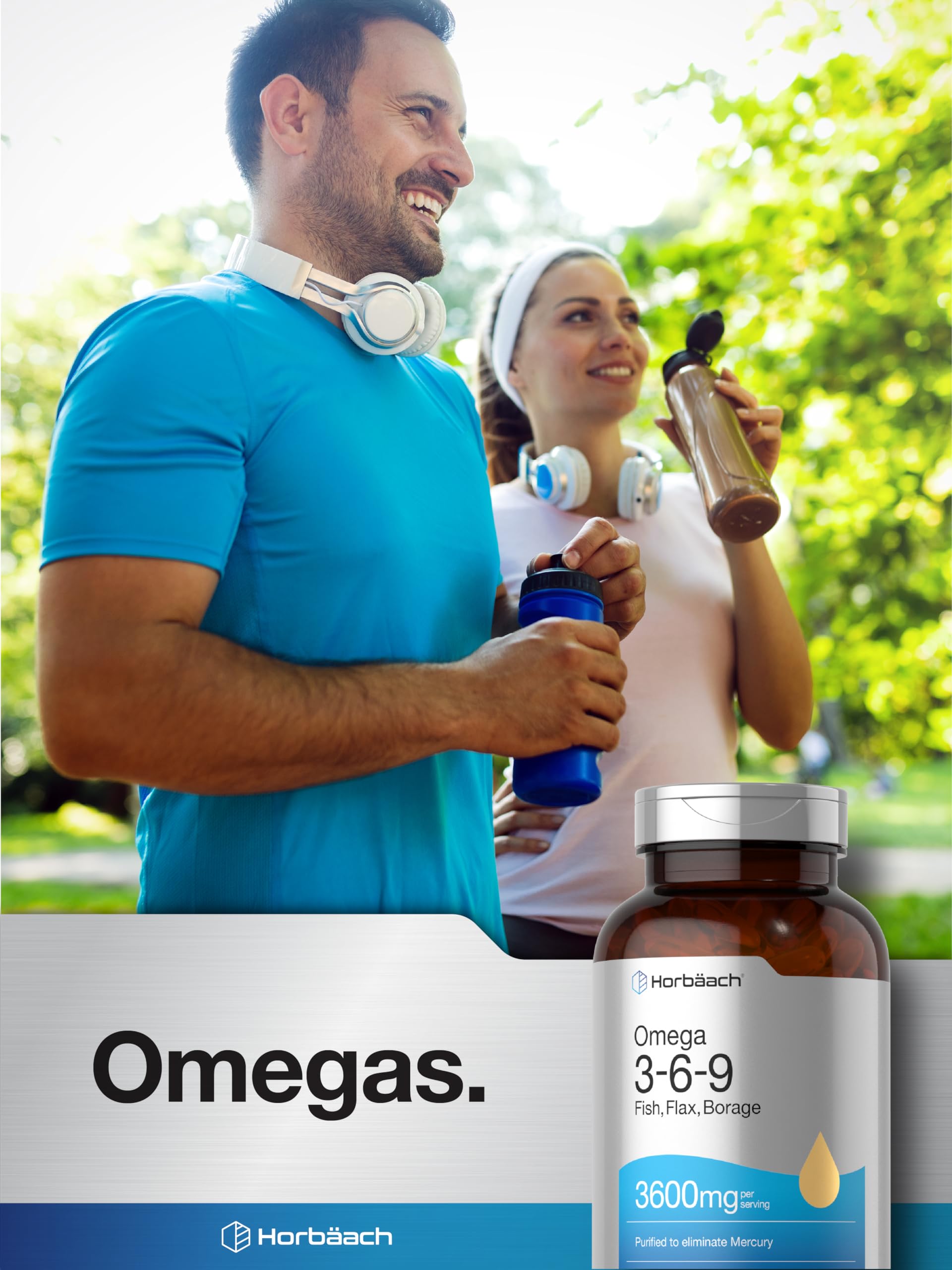 Triple Omega 3-6-9 240 Softgels | from Fish, Flaxseed, Borage Oils | Non-GMO & Gluten HorbäachBuy Supplements Australia