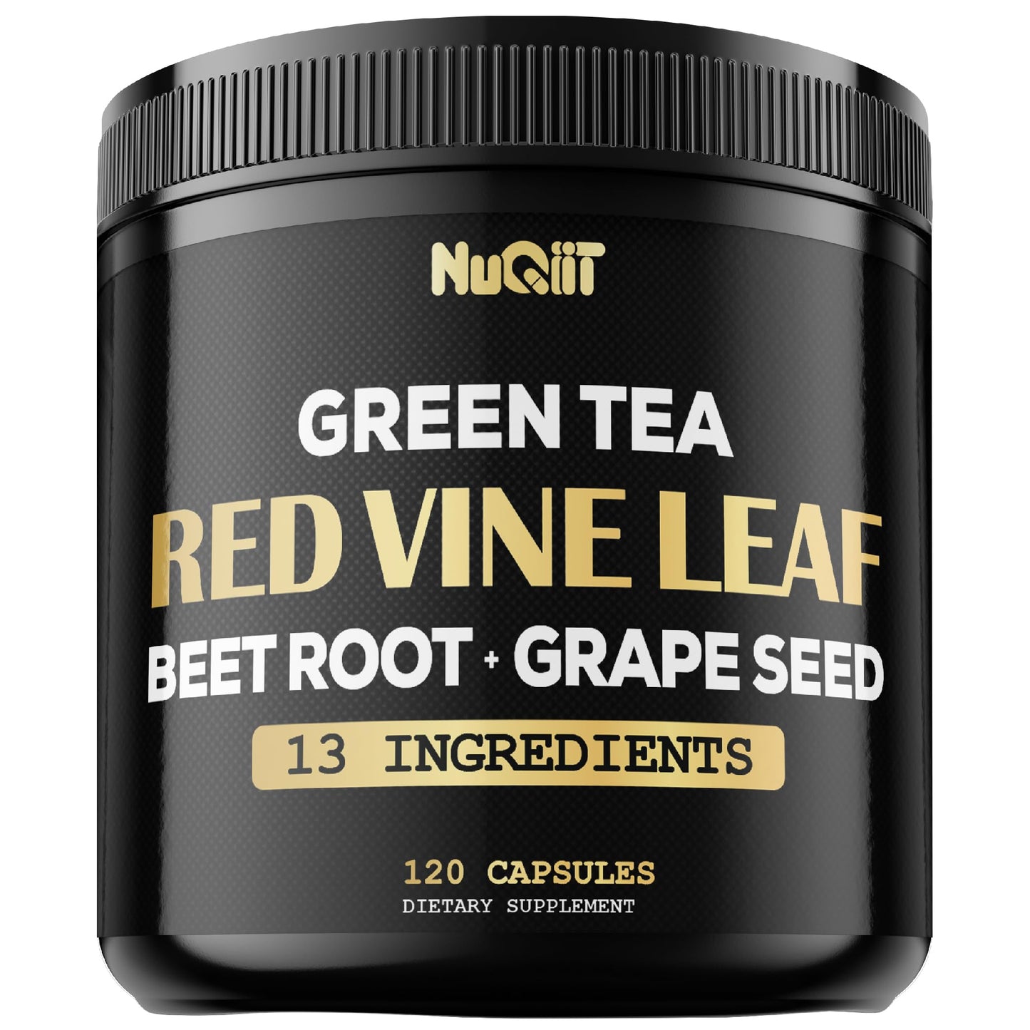 Red Vine Leaf Extract 15000mg Beet Root 3000mg Organic Green Tea 3000mg Supplement & More - Support Heart Health, Strength, Immune System & Body Management - 120 Vegan Capsules for 2-Month Supply NUQIITBuy Supplements Australia