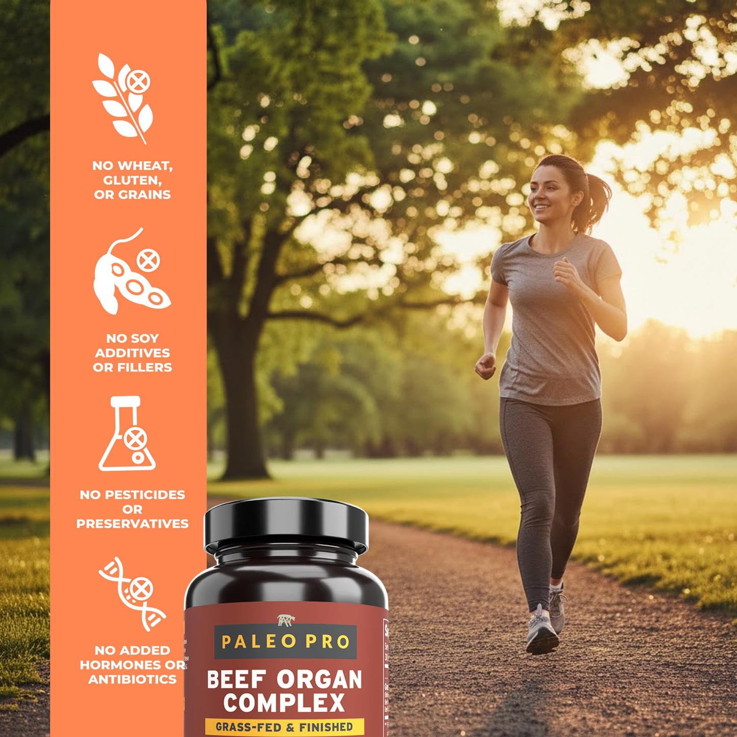 Paleo Pro O.G. Blend Premium Beef Organs Capsules, Kidney, Heart, Liver, Spleen and Pancreas from Grass Fed & Pastured Cows, Dietary Supplement, No GMO, 180 Capsules (Beef Organ Complex) Paleo ProBuy Supplements Australia