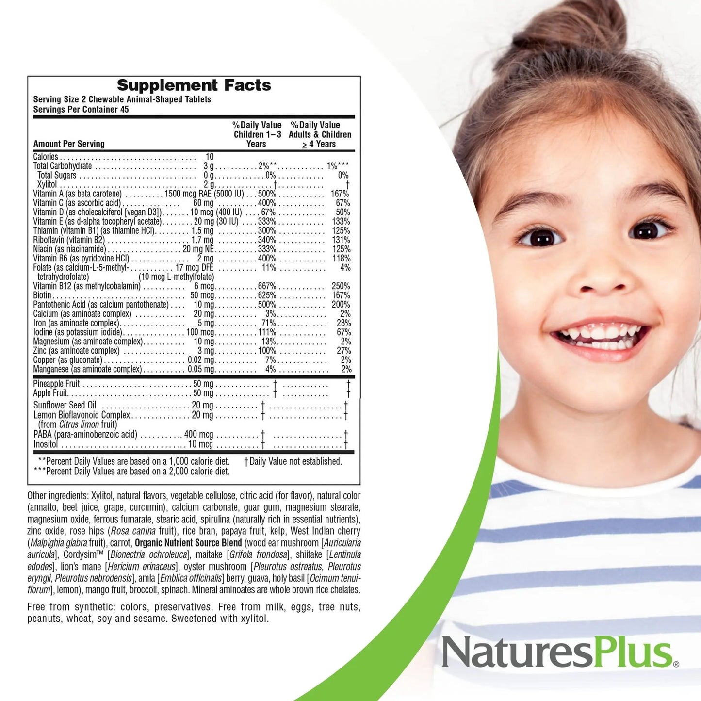 NaturesPlus Animal Parade Sugar-Free Children's Multivitamin - Assorted Cherry, Grape & Orange Flavors - Pack of 2 NaturesPlusBuy Supplements Australia