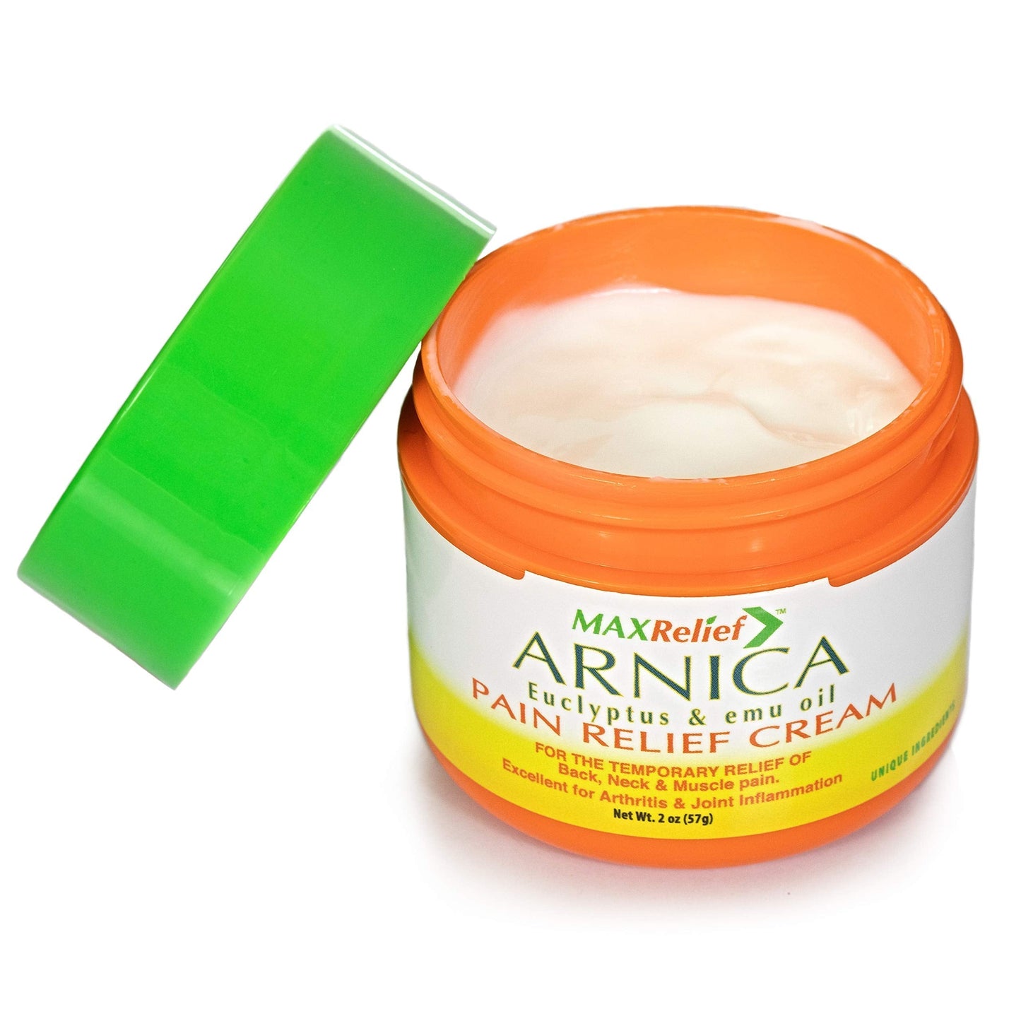 MaxRelief Arnica Montana Pain Cream - Advanced Formula for Deep Relief - Soothe Knee, Joint & Muscle Pain - Reduce Swelling, Joint Inflammation Fibromyalgia & Plantar Fasciitis Relief - Emu Oil 2oz MaxReliefBuy Supplements Australia
