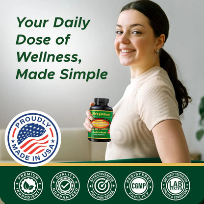 Life's Fortune Multivitamin & Mineral Supplement, Daily Natural Energy Source for Men & Women, with Superfood Greens Life's FortuneBuy Supplements Australia