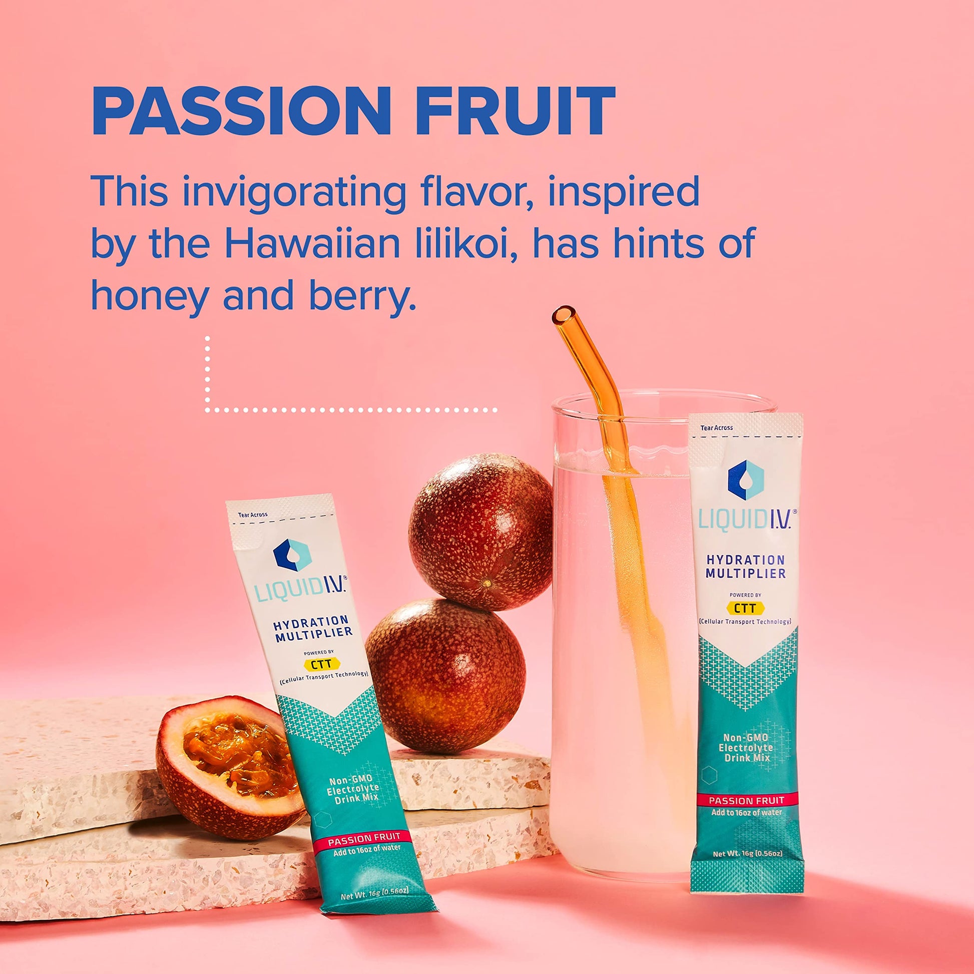Liquid I.V. Hydration Multiplier - Passion Fruit - Hydration Powder Packets | Electrolyte Liquid I.V.Buy Supplements Australia