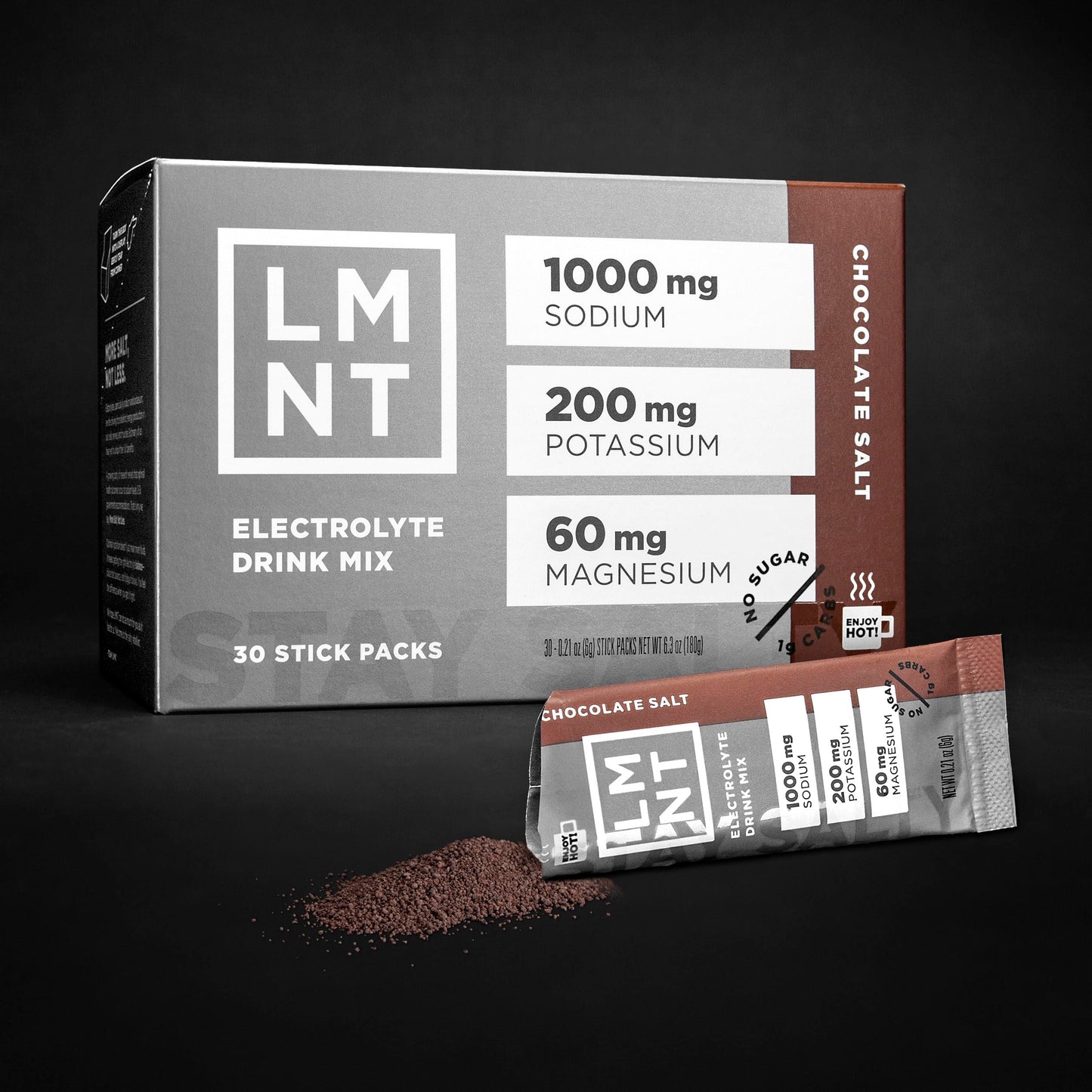 LMNT Zero-Sugar Electrolytes - Hot Chocolate Salt - Hydration Powder Packets Drink LMNTBuy Supplements Australia