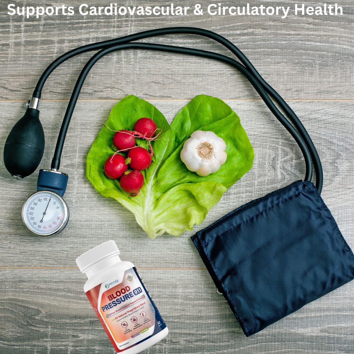 Phytage Labs Blood Pressure 911 Premium Supplement - BP Support Pills. 60 Capsules Phytage LabsBuy Supplements Australia