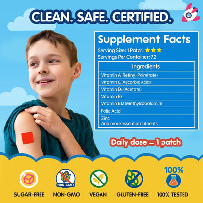 SAMARCHAD Kids Multivitamin Patches Daily Vitamin Patch for Children Natural, Sugar-Free No Swallowing Immune & Growth Support SAMARCHADBuy Supplements Australia