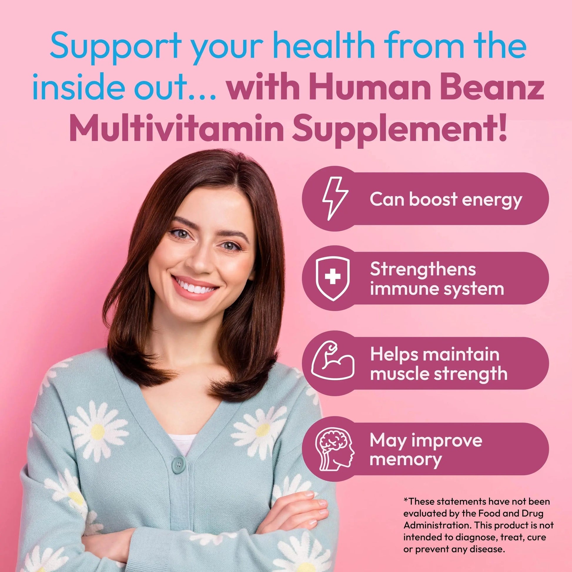 Human Beanz Multivitamin Jelly Bean Gummies with Zinc for Men and Women, Immune Support Dietary Supplements for Adults, Vegetarian Human BeanzBuy Supplements Australia