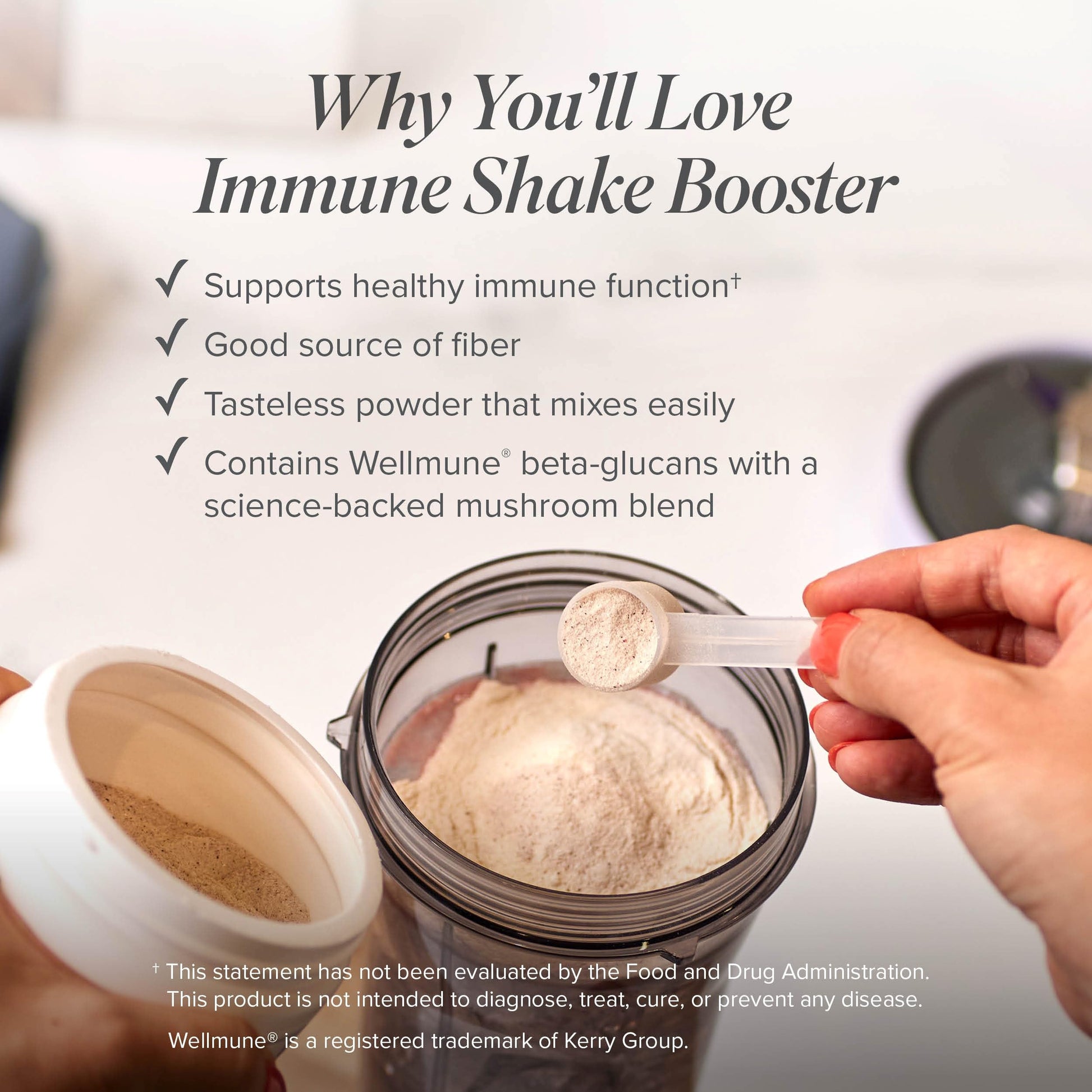 Isagenix Immune Shake Booster - Supports Healthy Immune Function with Wellmune® Beta-Glucans & Mushroom Blend - Unflavored Powder for Easy Mixing - Good Source of Fiber - No Artificial Ingredients IsagenixBuy Supplements Australia