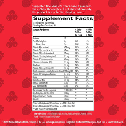 Hyland's Kids Multivitamin + Digestive Support Children's Supplement, Sugar Free Mixed Berry Flavored Gummies with Probiotics & Fiber, 60ct Bottle Hyland'sBuy Supplements Australia
