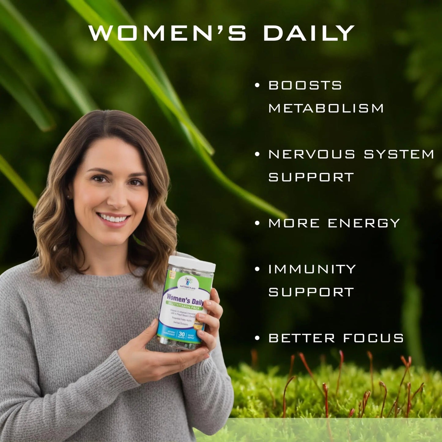 Nature’s Aid Women’s 7-30 Daily Multivitamin Packs for Energy, Focus & Performance Support | Natural Complete Vitamin Nature's Aid Holistic WellnessBuy Supplements Australia