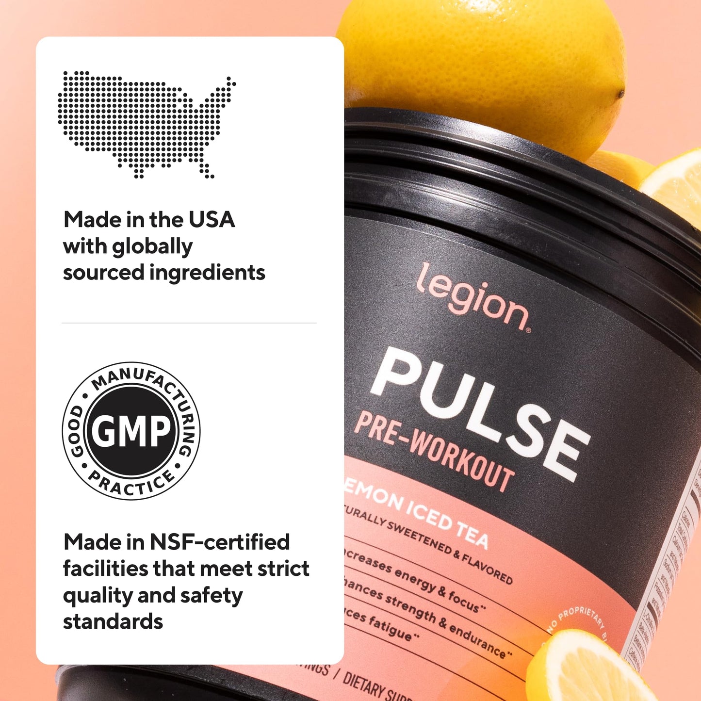 LEGION Pulse Pre Workout Supplement - All Natural Nitric Oxide Preworkout Drink to Boost Energy, Creatine Free, Naturally Sweetened,