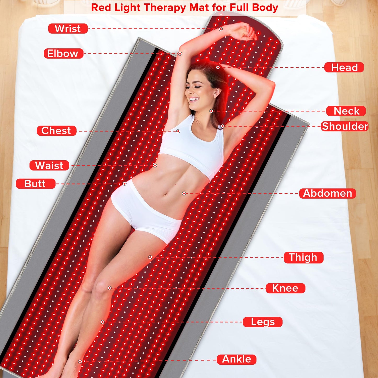 Near Infrared Light Therapy Blanket for Full Body, 1370pcs 660nm & 850nm LED Light Therapy Device RutollmitBuy Supplements Australia