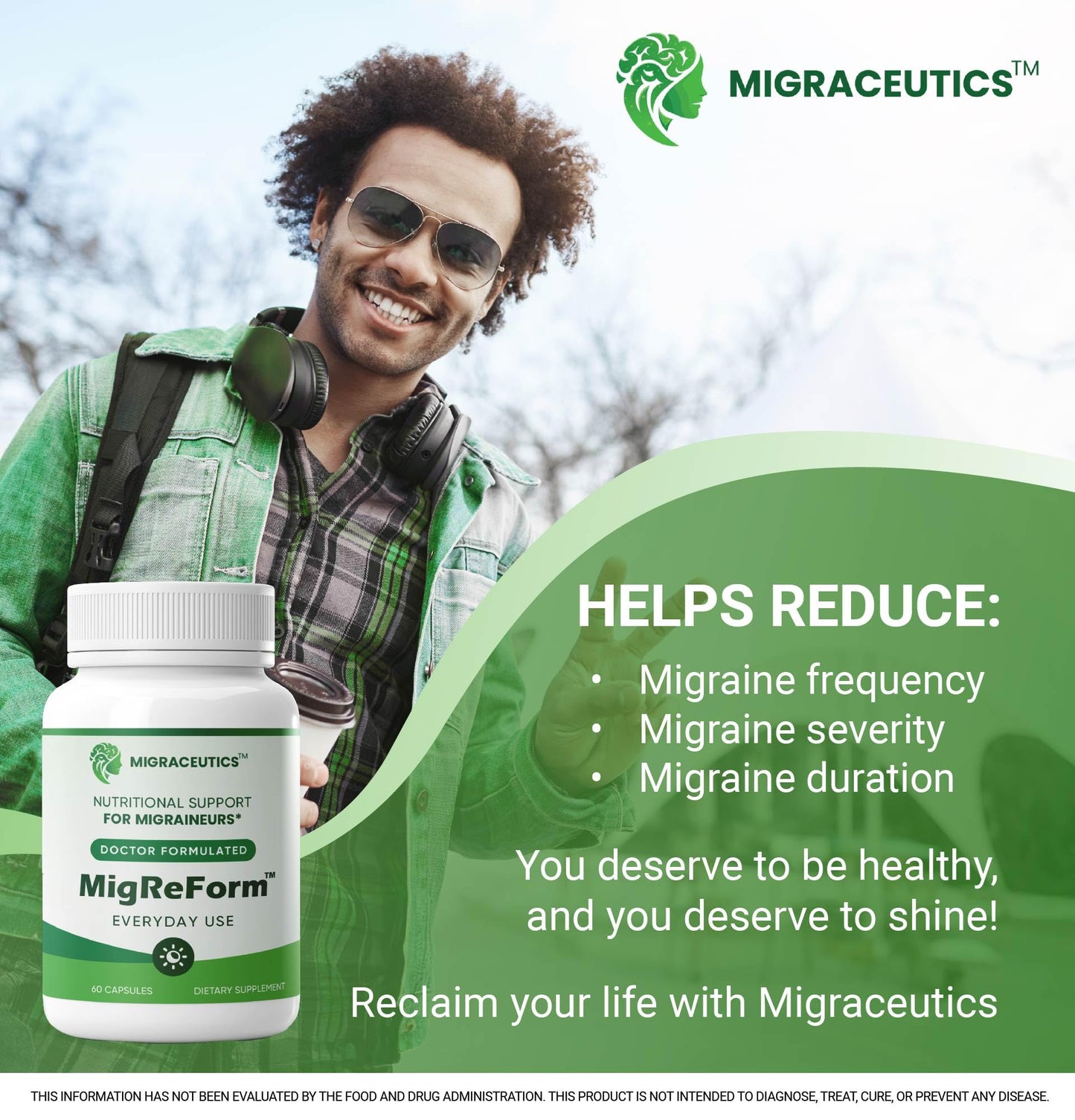 MigReForm – Doctor Formulated Nutritional Supplement and Migraine Wellness Support - Natural Migraine Health Formula with Magnesium, Vitamin B2 & CoQ10-60 Capsules for Women & Men MigraceuticsBuy Supplements Australia