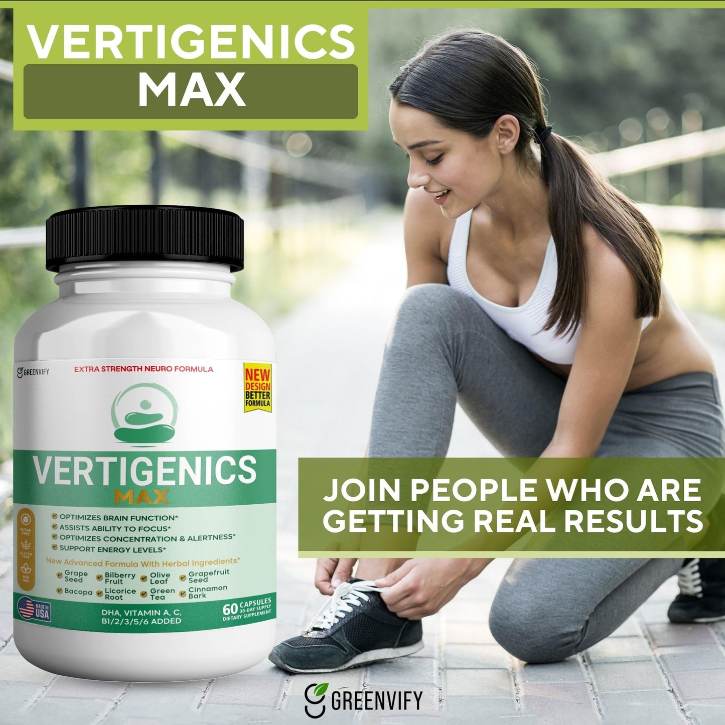 Vertigenics Max – Brain & Focus Support Supplement – Extra Strength Neuro Formula with Vitamins, Minerals & Herbal Blend – Supports Clarity, Alertness & Energy – 60 Capsules (1) VertigenicsBuy Supplements Australia