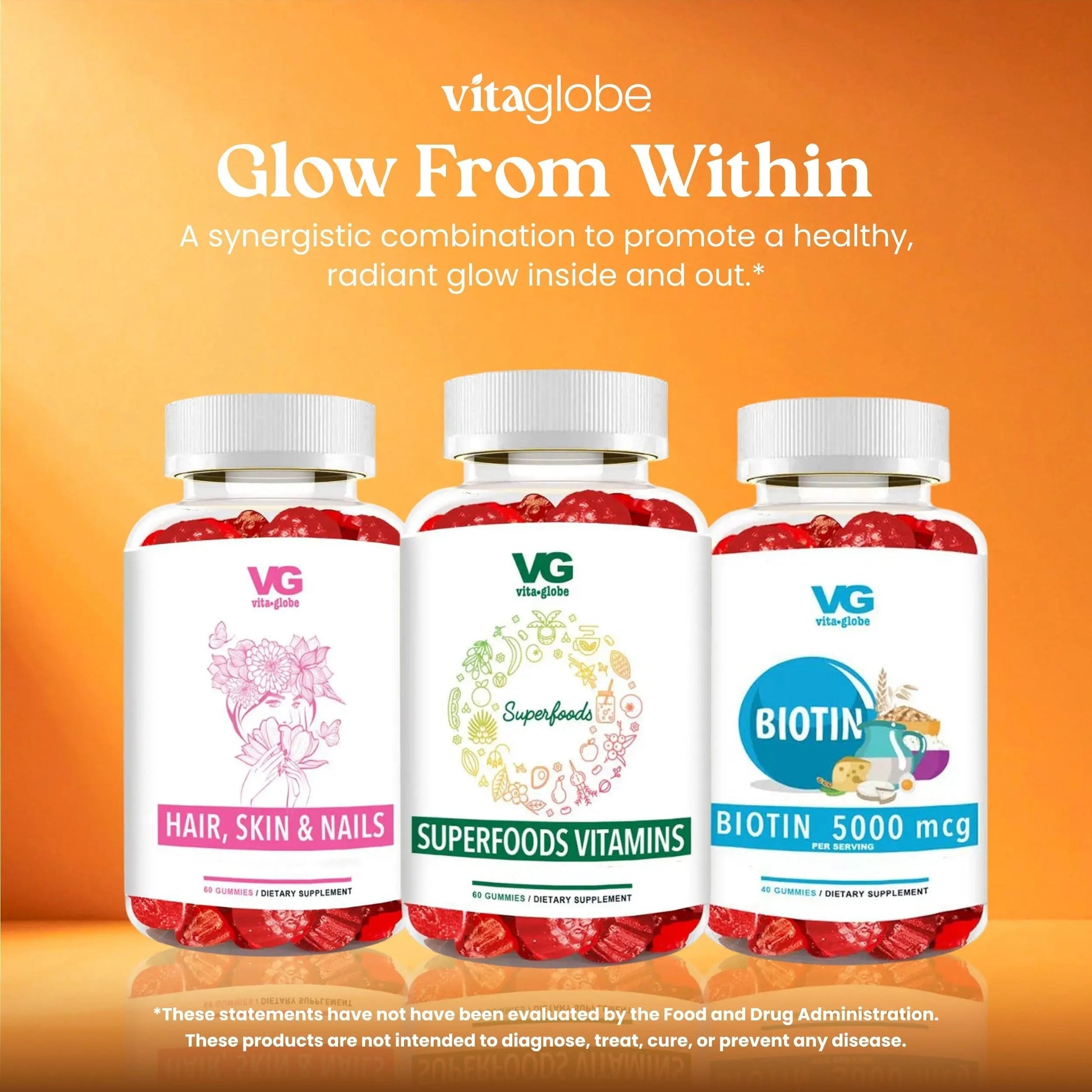 VITA GLOBE Superfood Gummy Vitamins – Immune Health & Antioxidant Support – Daily Wellness Gummies for Adults & Kids – Vegan VITA GLOBE