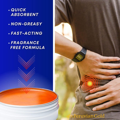 Sore Muscle Balm - Peruvian Gold Intense Heat Therapy Muscle Rub. 500K Scoville Heat Units Melts Away Sore, Painful Muscles. 2oz Peruvian GoldBuy Supplements Australia